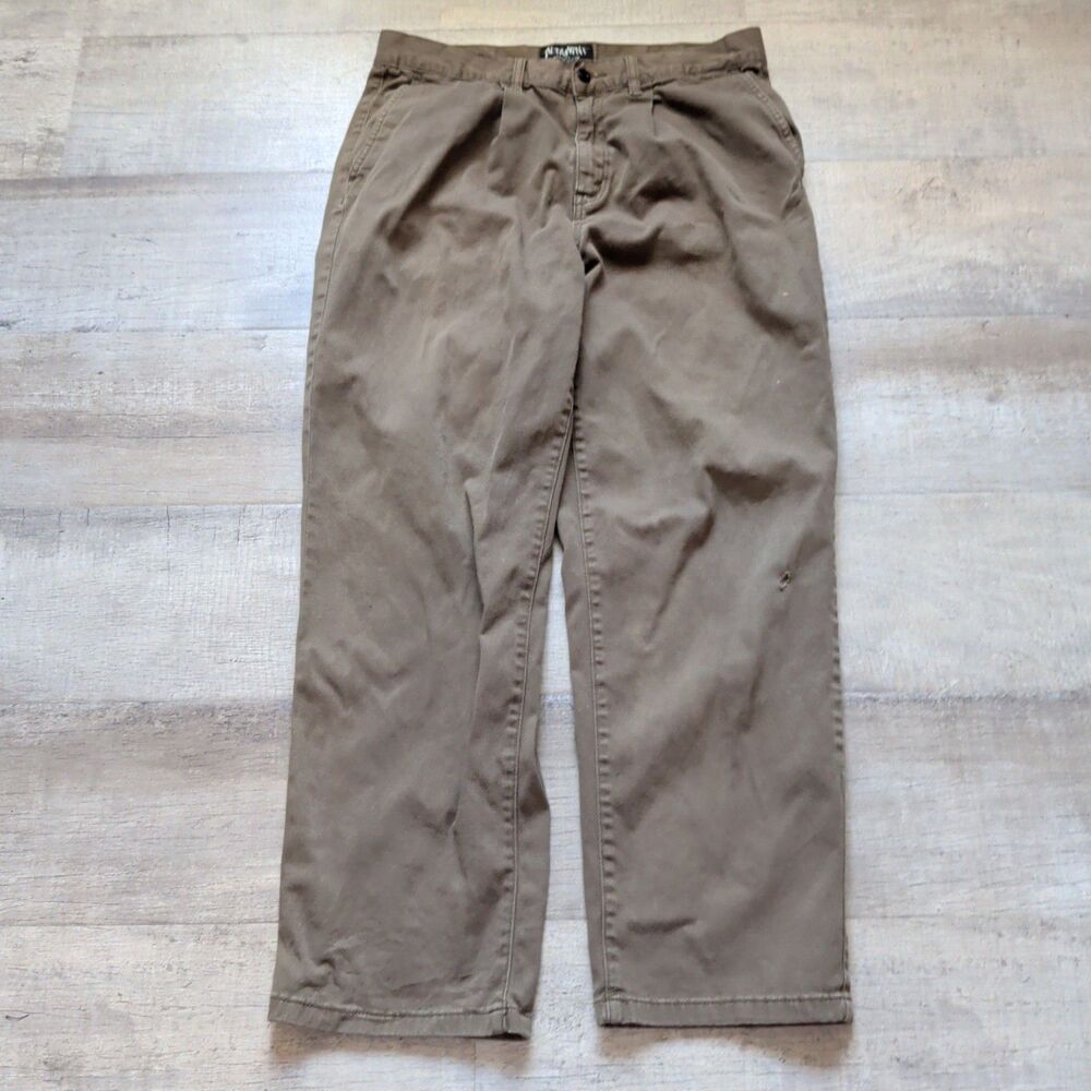 Altamont Apparel Men's 33 Chino Pants Brown Khaki Skateboarding Skater Y2K Flaw